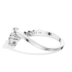 Duo Ring Round Lab Grown Diamond Two Stone Beaded Band Companion