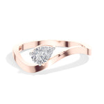 Current Ring Pear Lab Grown Diamond Fluid Bypass Sweep Band