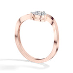 Current Ring Pear Lab Grown Diamond Fluid Bypass Sweep Band