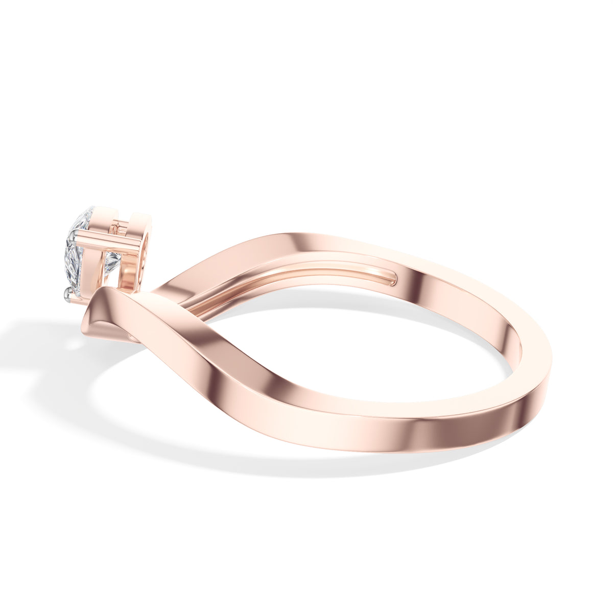 Current Ring Pear Lab Grown Diamond Fluid Bypass Sweep Band