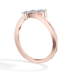 Gradual Ring Round Lab Grown Diamond Three Stone Graduating Bypass