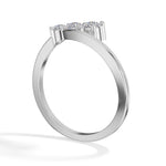 Gradual Ring Round Lab Grown Diamond Three Stone Graduating Bypass