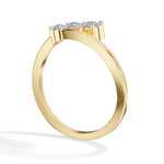 Gradual Ring Round Lab Grown Diamond Three Stone Graduating Bypass