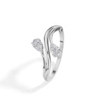 Billow Ring Pear Lab Grown Diamond Two Stono Opposing Bypass Band