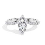 Marquise Pave Lab Grown Diamond Selara Engagement Ring