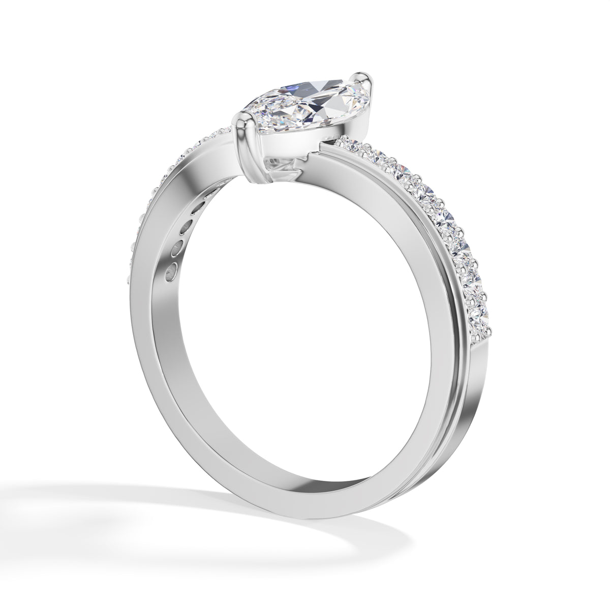 Marquise Pave Lab Grown Diamond Selara Engagement Ring