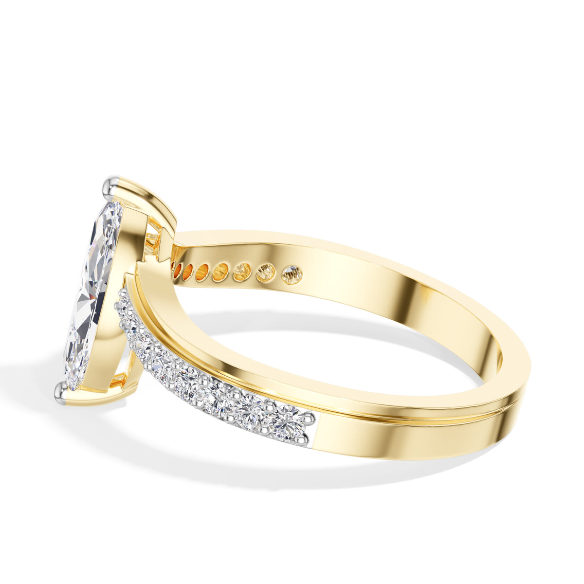 Marquise Pave Lab Grown Diamond Selara Engagement Ring