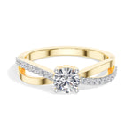 Round Split-Shank Pave Lab Grown Diamond Zeline Engagement Ring