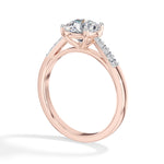 Round Pave-Shoulder Lab Grown Diamond Oriana Engagement Ring