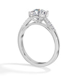 Round Pave-Shoulder Lab Grown Diamond Oriana Engagement Ring