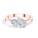 Pear Toi Et Moi Lab Grown Diamond Gemina Engagement Ring 
