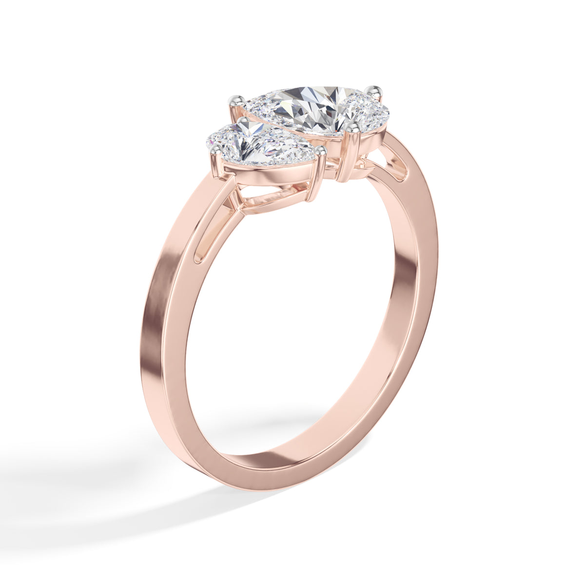 Pear Toi Et Moi Lab Grown Diamond Gemina Engagement Ring 