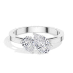 Pear Toi Et Moi Lab Grown Diamond Gemina Engagement Ring 