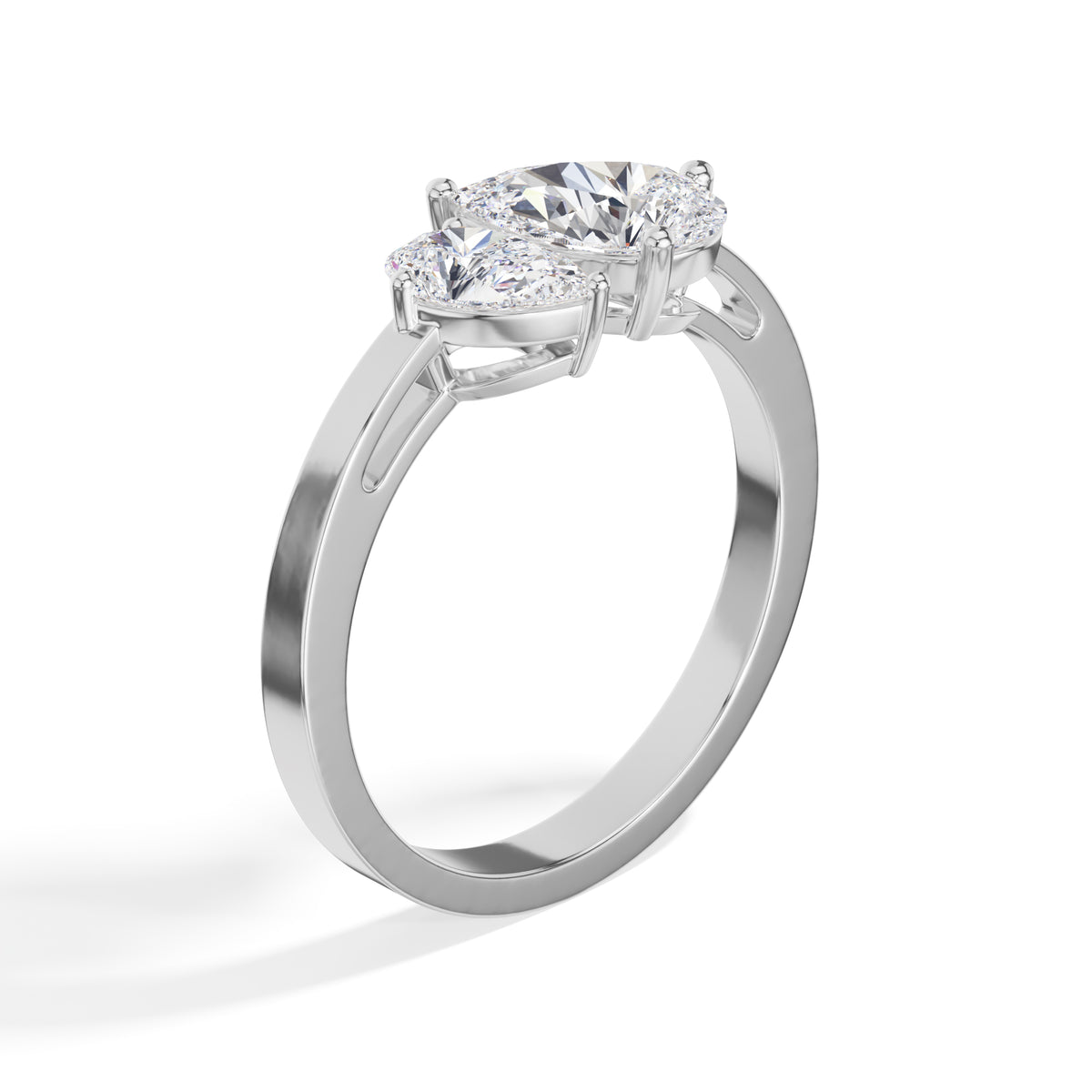 Pear Toi Et Moi Lab Grown Diamond Gemina Engagement Ring 