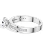 Round Pave-Band Lab Grown Diamond Ravina Engagement Ring