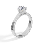 Round Tiger-Prong Solitaire Lab Grown Diamond Aldara Engagement Ring 