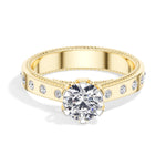 Round Lab Grown Diamond Bellora Engagement Ring