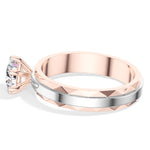 Round Solitaire Faceted-Band Lab Grown Diamond Kirana Engagement Ring