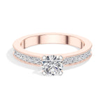 Round Pave Lab Grown Diamond Nerine Engagement Ring