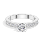 Round Pave Lab Grown Diamond Nerine Engagement Ring