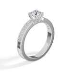 Round Pave Lab Grown Diamond Nerine Engagement Ring