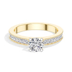 Round Pave Lab Grown Diamond Nerine Engagement Ring