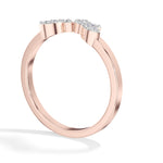 Round Petal Cluster Lab Grown Diamond Lotira Engagement Ring
