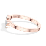 Round Petal Cluster Lab Grown Diamond Lotira Engagement Ring