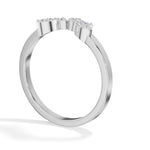 Round Petal Cluster Lab Grown Diamond Lotira Engagement Ring