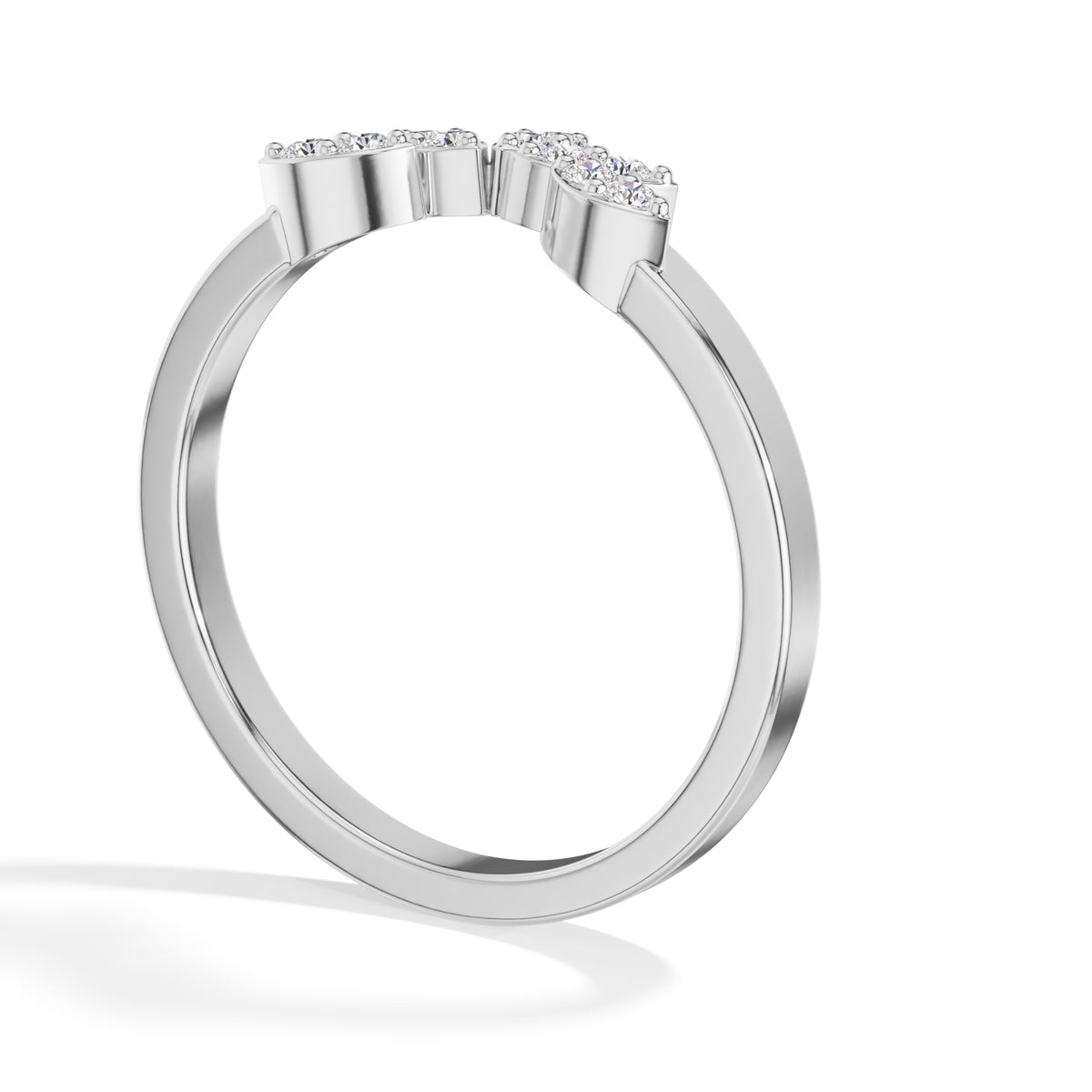 Round Petal Cluster Lab Grown Diamond Lotira Engagement Ring