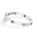 Round Petal Cluster Lab Grown Diamond Lotira Engagement Ring