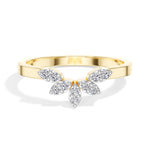 Round Petal Cluster Lab Grown Diamond Lotira Engagement Ring
