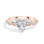 Heart Shaped Vine Lab Grown Diamond Verena Engagement Ring