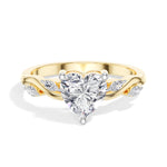 Heart Shaped Vine Lab Grown Diamond Verena Engagement Ring