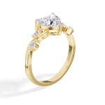 Heart Shaped Vine Lab Grown Diamond Verena Engagement Ring