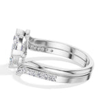Marquise Bypass Pave Lab Grown Diamond Zephyra Engagement Ring