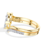 Marquise Bypass Pave Lab Grown Diamond Zephyra Engagement Ring