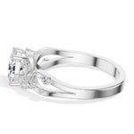 Oval Leaf-Motif Lab Grown Diamond Elowen Engagement Ring