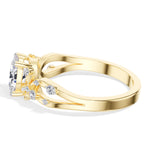 Oval Leaf-Motif Lab Grown Diamond Elowen Engagement Ring