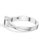 Emerald Cut Twist-Band Lab Grown Diamond Esmera Engagement Ring