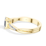 Emerald Cut Twist-Band Lab Grown Diamond Esmera Engagement Ring