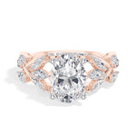 Oval Leaf-Vine Lab Grown Diamond Fioria Engagement Ring