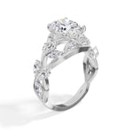 Oval Leaf-Vine Lab Grown Diamond Fioria Engagement Ring