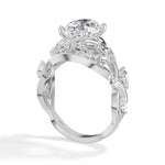 Oval Leaf-Vine Lab Grown Diamond Fioria Engagement Ring