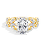 Oval Leaf-Vine Lab Grown Diamond Fioria Engagement Ring
