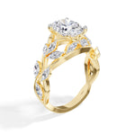 Oval Leaf-Vine Lab Grown Diamond Fioria Engagement Ring