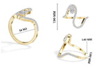 Oval pave setting lab grown diamond comet ring