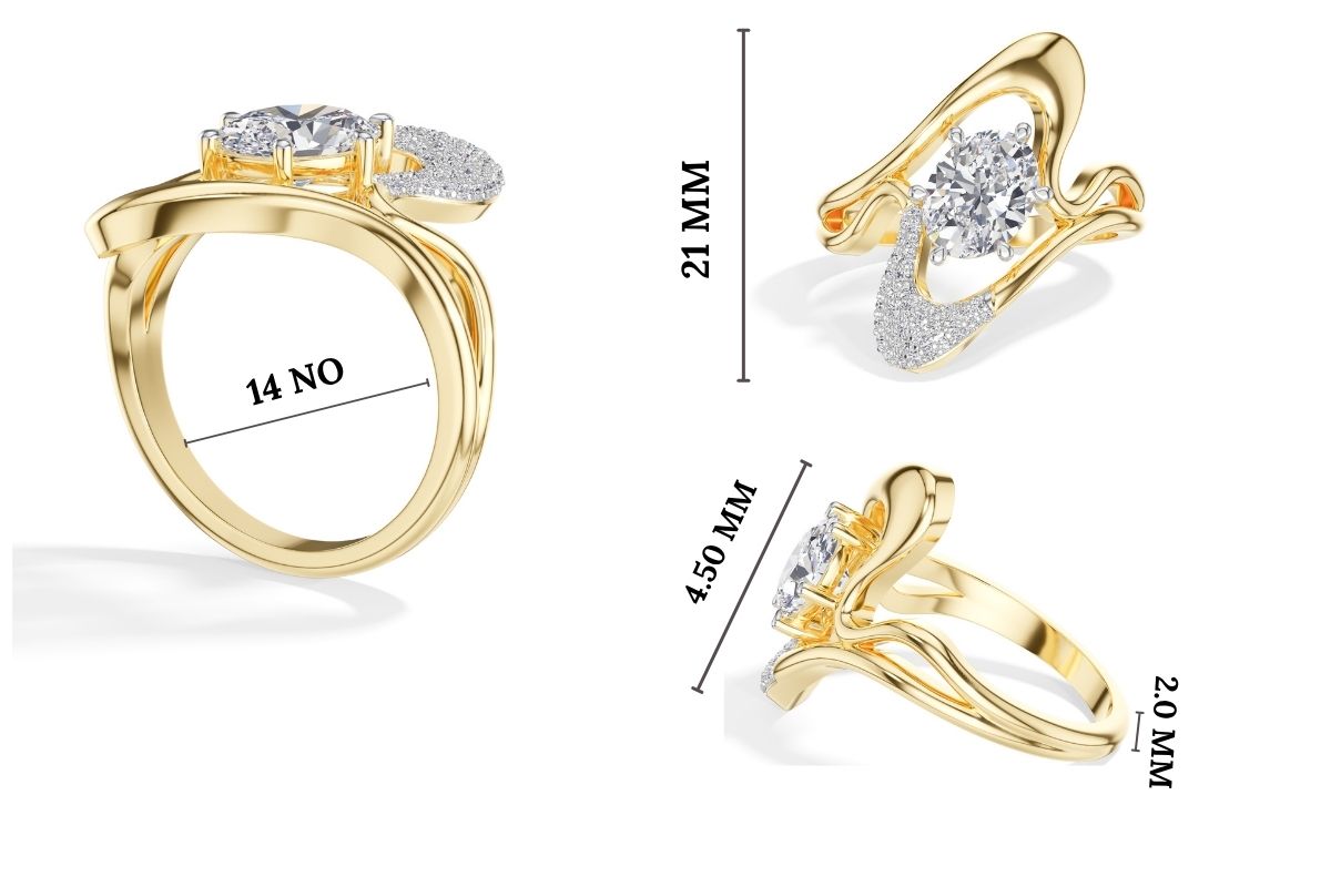 Split shank design oval lab grown diamond marea ring