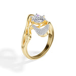 Split shank design oval lab grown diamond marea ring