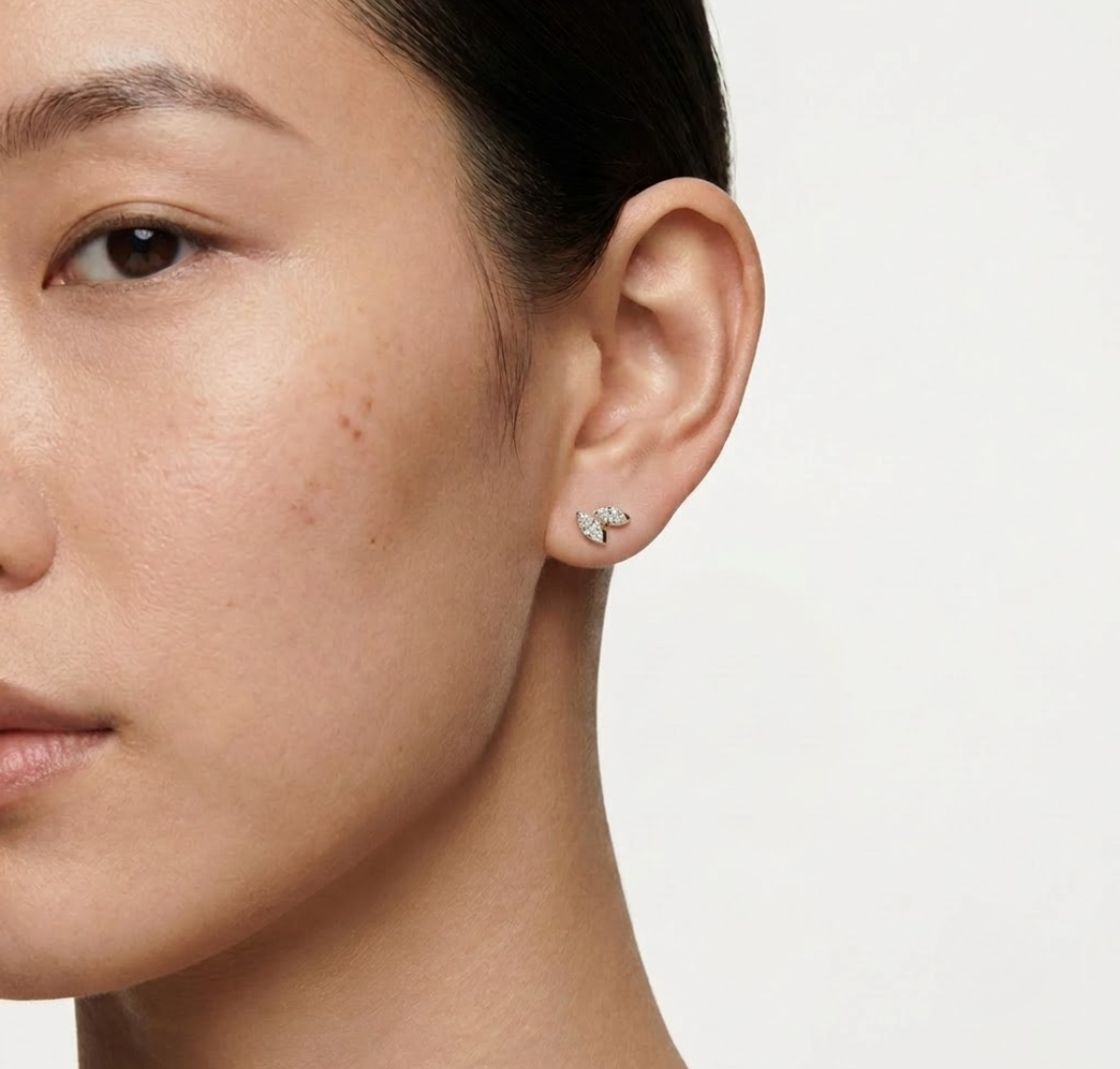 Marquise Lab Grown Diamond Cluster Stud Liora Earrings